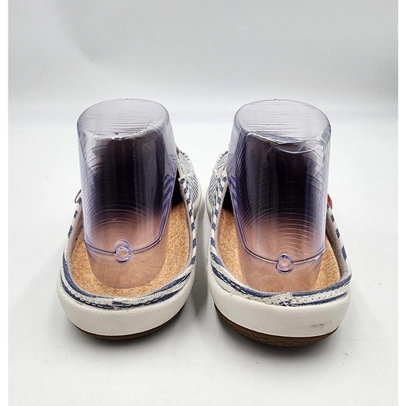 Spenco Siesta Montauk Casual Blue Stripe Canvas Comfort Slides Slip On… - Picture 7 of 9